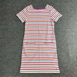 Joules Francis Shift Dress Womens Size 4 Pullover Cotton Stretch Stripes Pockets
